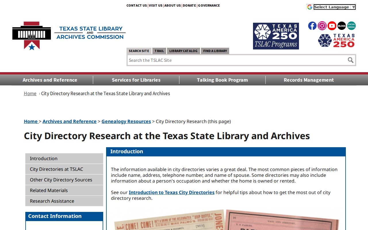 West Odessa city directory Texas State Library directory research guide