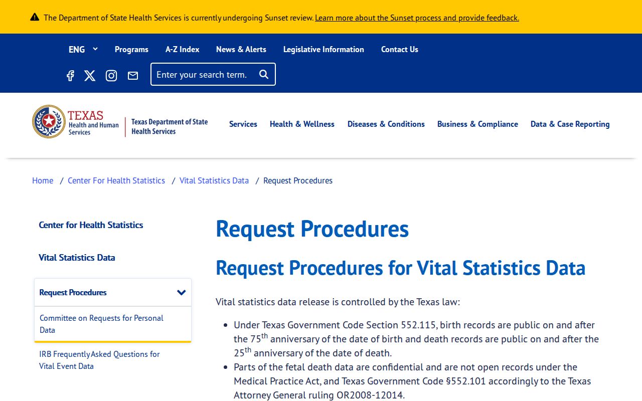 West Odessa residents directory Texas vital-record request procedures