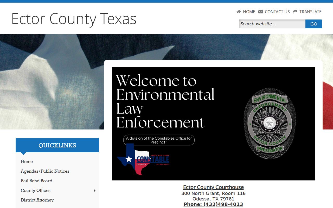 West Odessa neighbors Ector County environmental enforcement contact route